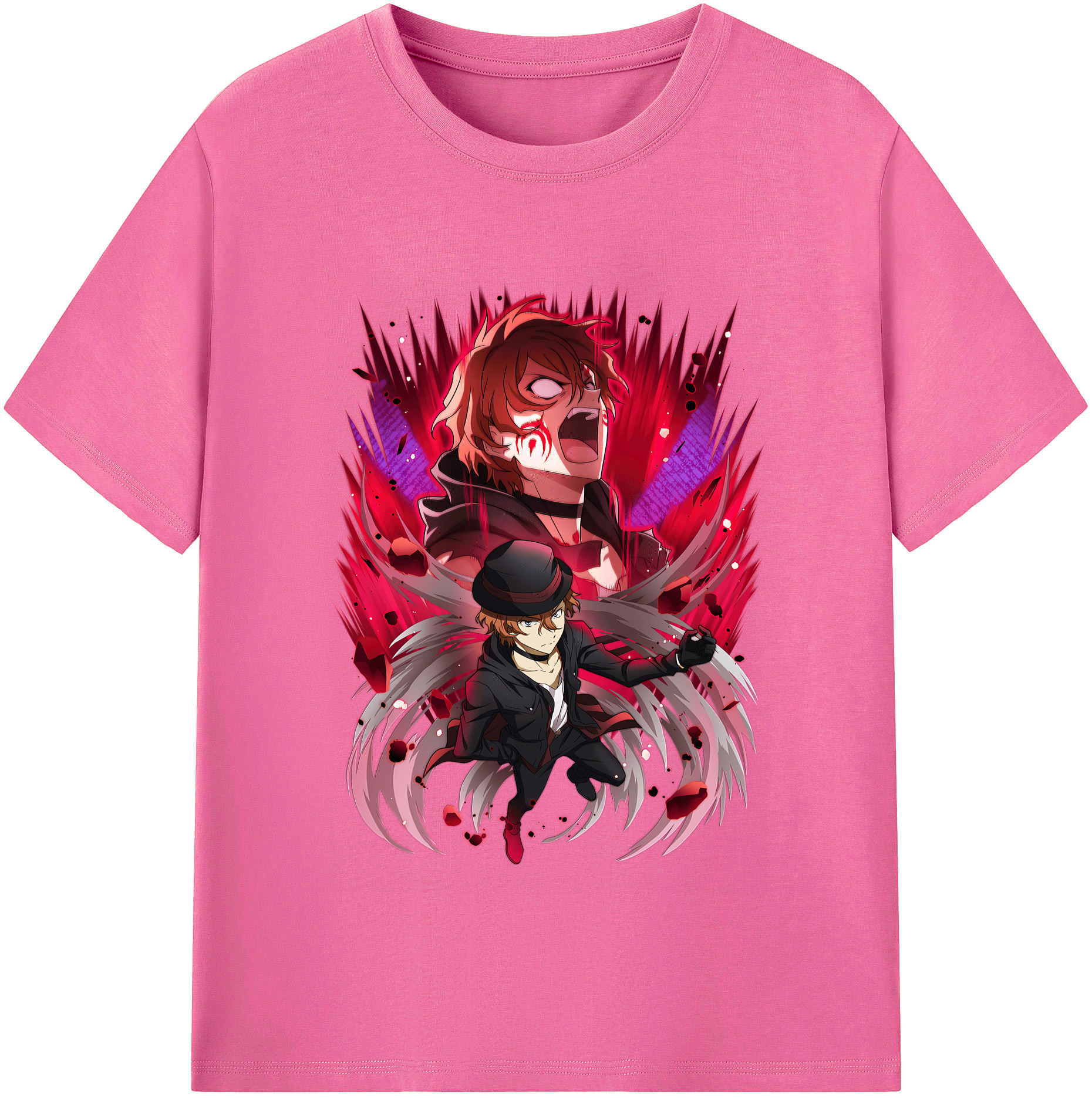 （画像用） 文豪ストレイドッグス Bungo Stray Dogs レディースカジュアルプリントTシャツ（綿100％）